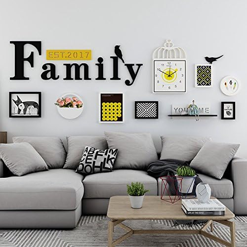 ZGP Home@Wall photo frame Nordic Watch Photo Wall Decoration Creative Portfolio Photo Wall Living Room Sofa Background Wall Photo Frame Wall (Color : C)