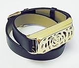 BSI New Flowers Design Gold Metal Jewelry Housing With Double Wrapped Black Leather Straps Replacement Bracelet For Fitbit Flex Activity Wristband Fitness Tracker