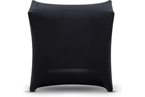 SmoothNovelty 31" x 26" x 16" Universal Black DJ Scrim Cloth Cover with Pocket for X Stand, DJ Keyboard, Carry Bag, 360-degree Coverage, Wrinkle-resistant