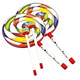 Foraineam 2 Pieces 8 Inch Lollipop Hand Drum