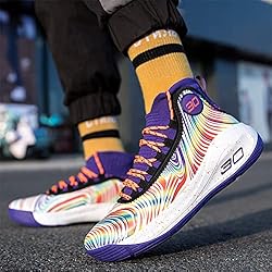 Angugu Mens Basketball Shoes High Top Fashion