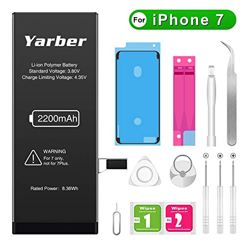 Yarber iPhone7 バッテリー 大容量2200mAh PSEマーク 標準工具セット付き アイフォン7 バッテリー[2年間の保証]