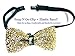 47IVYWOOD Premium Pre-tied Rhinestone Gold Bow Tie for Men, Women, Boys, Girls (gold)