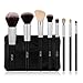 HFUN Professional Makeup Brushes Set Foundation Blush Brushes Tool Powder Bronzer Brushes Highlight Eyeliner Eyebrow Brush and Brush Cleaner and Case (8 pcs, Black)