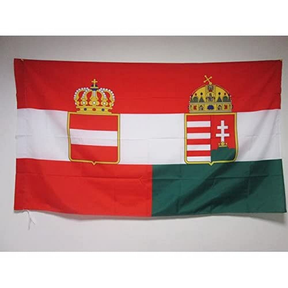 AZ FLAG - Austria-Hungary 1867-1918 Flag - 3x5 Ft - Austro-Hungarian Empire Banner with Sleeve - 100% Polyester - Fade Resistant - Vivid Colors - 3' x 5' Feet - 150x90 Cm