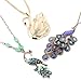 JEWELRIESHOP Retro Peacock Crystal Necklace Pendant Jewelry Vintage Style