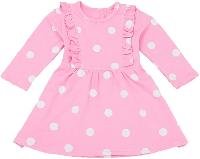 Amazon Co Jp 子供スカート 水玉 ワンピース 2歳 9歳 ドレス 定番 春 ピンク 130 服 ファッション小物