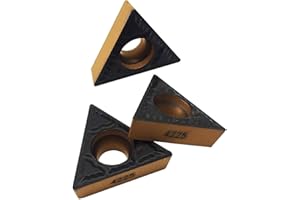 GBJ 10pcs TCMT3(2.5) TCMT16T308 TCMT3(2.5)1 TCMT16T304 Carbide Inserts Turning inserts for Machining Steel parts, CVD Coating Turning Tools (TCMT3(2.5)1-PM Double coating)