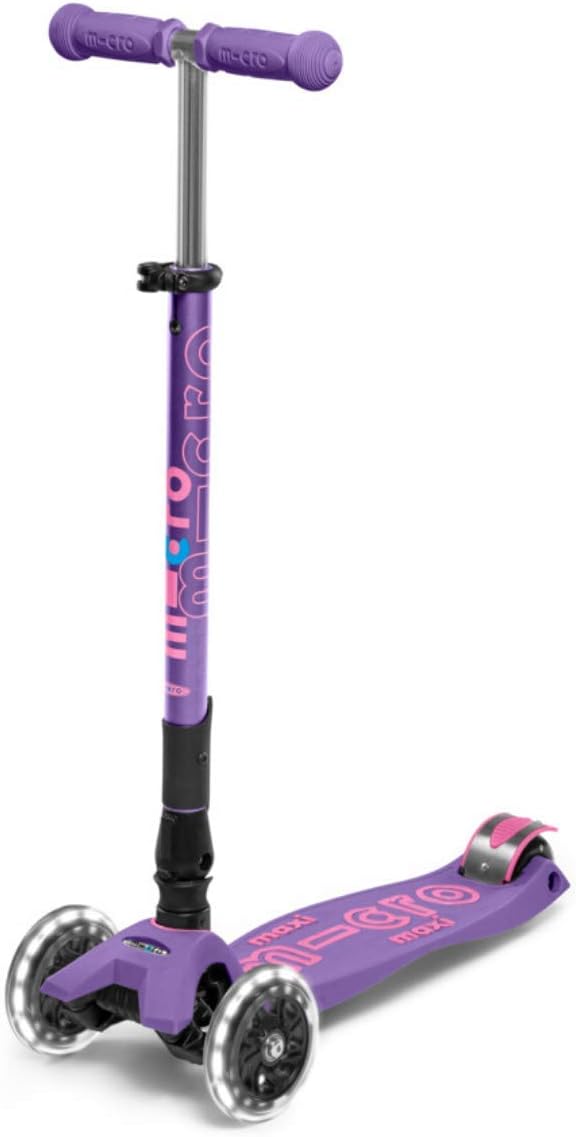 Micro Maxi Micro Deluxe Foldable Kids Scooter Purple 5-12yrs Big Wheels
