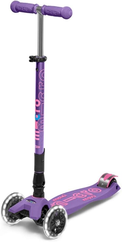 Micro Maxi Micro Deluxe Foldable Kids Scooter Purple 5-12yrs Big Wheels