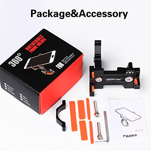SpoLite Universal Premium Bike Phone Mount for Motorcycle - Bike Handlebars, Adjustable, Fits iPhone X, 8 | 8 Plus, 7 | 7 Plus, iPhone 6s | 6s Plus, Galaxy S7, S6, S5, Holds Phones Up To 3.94" Wide - Thumbnail 7