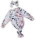 Newborn Baby Floral Print Sleepsack Nightgowns Coming Home Outfits with Headband size 0-3Months (White)