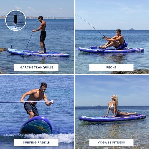 Paddle Gonflable Adulte 10' - 12' avec Accessoires Inclus