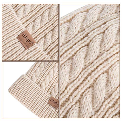image for Alepo Kids Toddler Baby Winter Beanie Hat, Children's Warm Fleece Line
