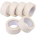 Lichamp 2-Inch Wide Masking Tape 6-Pack - 55 Yards Each, General Purpose White Crepe Tape