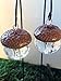 Fairy garden lanterns. Hanging lanterns. Set of 2. Miniature acorn cap lanterns. Dollhouse, terrarium décor.