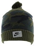 Nike Mens Knit Printed Beanie Hat Green O/S