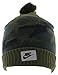 NIKE Mens Knit Printed Beanie Hat Green O/S