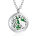 AZORA Cat Aromatherapy Necklace Essential Oil Diffuser Necklace Locket Pendant with 24