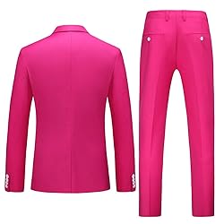 UNINUKOO Mens Suits 2 Piece Double Breasted Tuxedo