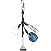LSBDJDL Eiffel Tower Car Cherry Bag Charms Keychain Purse Charms For Handbags Zipper Pull Charm Accessories Keychains For Women