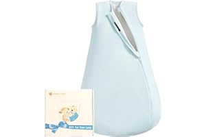 usbettas 1.0 Tog 2.5 Tog Baby Sleep Sack, Unisex Cotton Toddler Sleeping Sack for Babies, 2-Way Zipper Baby Wearable Blanket