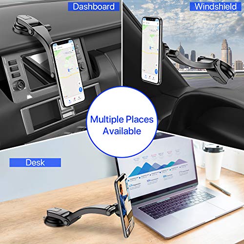 Dashboard Windshield Car Phone Mount, Miracase Universal Car Phone Holder Cradle