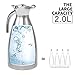 68 Oz Thermal Coffee Carafe Stainless Steel Double Wall Vacuum Insulated with Press Button Silver by TIMMY