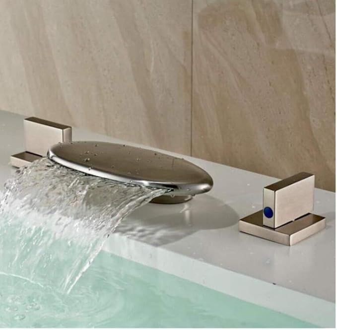 Grifo Mezclador De Cascada Mezcladorgrifo Doble Asas Grifo Mezclador