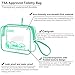 TSA Approved Toiletry Bag with Durable Zipper, Clear Toiletry Bag for Liquid Bottles/Cosmetic 3-1-1 Travel Toiletry Bag with Handle Strap, Quart Size Carry on Makeup Pouch 3 Packs (HLAN)