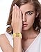 Faenlior 18k Gold Plated Stackable Bangle Bracelet Set of 7 Pieces Charm Jewelry Accessories for Women