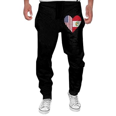 Amazon Com Pantalones Transpirables Para Hombre Media Bandera