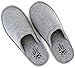 Sunshine Code Women's Memory Foam Cotton Washable Slippers with Matching Travel Bag for Home Hotel Spa Bedroom, L, Grey