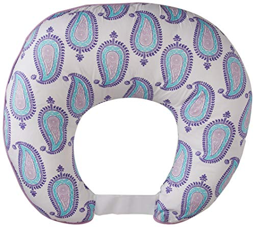 Bacati Isabella Girls Paisley Nursing Pillow Cover, Lilac/Purple/Aqua