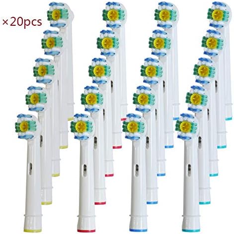 Generic Oral B Pro 3D White Replacement Brush Heads Braun Replacement Toothbrush Heads Compatible with Oral B Electric Toothbrush Precision Clean for the Entire Family (20 Count)