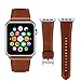 Viodo wu188 Apple Watch Band Leather 42mm, [New Version] iWatch Strap Premium Vintage Crazy Horse Genuine Leather Replacement Band for Apple Watch Series 3 Series 2 Series 1 Sport and Edition (Red Brown)