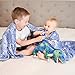 Dinosaur Glow in The Dark Blanket - Luminous Dino Blanket for Kids - Soft Plush Blue T-Rex Throw for Boys and Girls - Large 60in x 50in Glowing Jurassic Dinosaur Fossil Gift Dino Bones