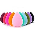 AJOKE 10 Pcs Perfect Makeup Sponge Set Blender Flawless for Liquid, Multi-colored Beauty Makeup Sponges