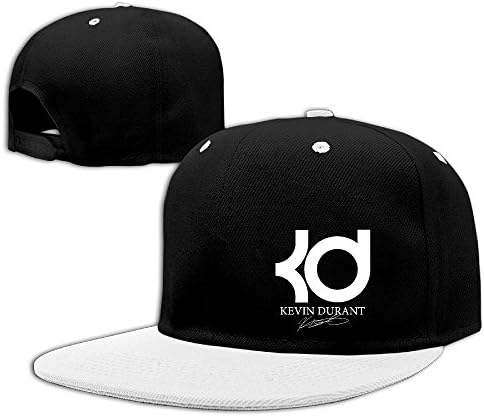 PCY Unisex-Adult Flat Billed Durant KD Basketball Logo Baseball Visor Cap White