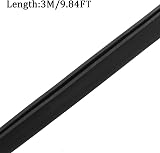 TA-VIGOR Black PVC U Seal Edge Trim Protector 1-2mm Edge 3 Meter Length view 3
