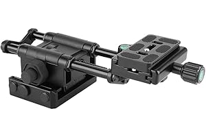 LUCKDANO Macro Focusing Rail, Camera Slider Macro Focusing Rail Slider DSLR Adjusting VM-10 Camera Head Adadpter Holder