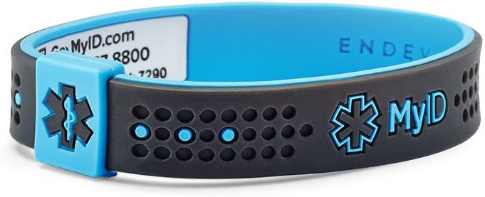 ENDEVR MyID Sport Medical ID Bracelet, Online Profile, Medical Information System