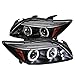 SPEC-D TUNING LED Halo Projector Headlights Black Compatible with 2005-2010 Scion tC, Left + Right Pair Headlamps Assembly