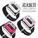 iCASEIT Apple Watch Case Screen Protector 38mm (Pack of 3) - Bumper Case with Screen Protector for Full Protection for Apple Watch 38 mm - Hot Pink Baby Pink & White