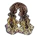 Sankuwen Peacock Soft Chiffon Flower Printed Women Scarf (Coffee)