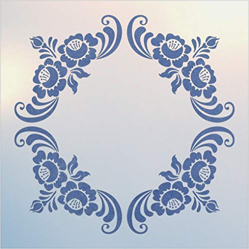 Rosemaling Rose 1 Stencil - The Artful Stencil