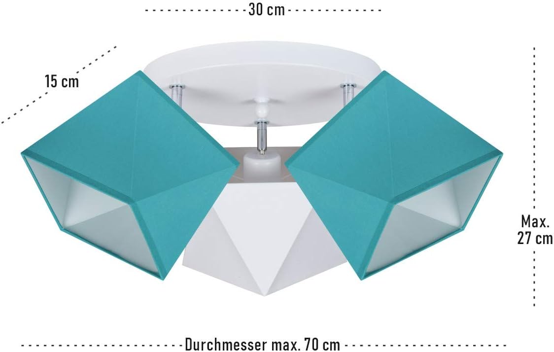 Blau – Weiß – Blau Deckenlampe Deckenleuchte HausLeuchten BLWEBL