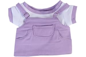 niannyyhouse 10cm 15cm 20cm Plush Doll Clothes T-Shirt Strap Pants Strap Skirt Soft Stuffed Plush Toy Dress Up Accessories (b7, 20cm)