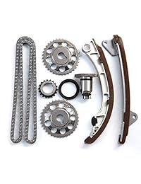 OCPTY Kit de cadena de sincronización tensor guía de carraca piñones para Toyota Corolla Chevrolet Prizm 98-99 1.8L DOHC 1ZZFE motor TKTO024