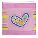 Pioneer Photo Albums 200-Pocket 3-D Striped Heart Applique Cover Photo Album, 4 by 6-Inch